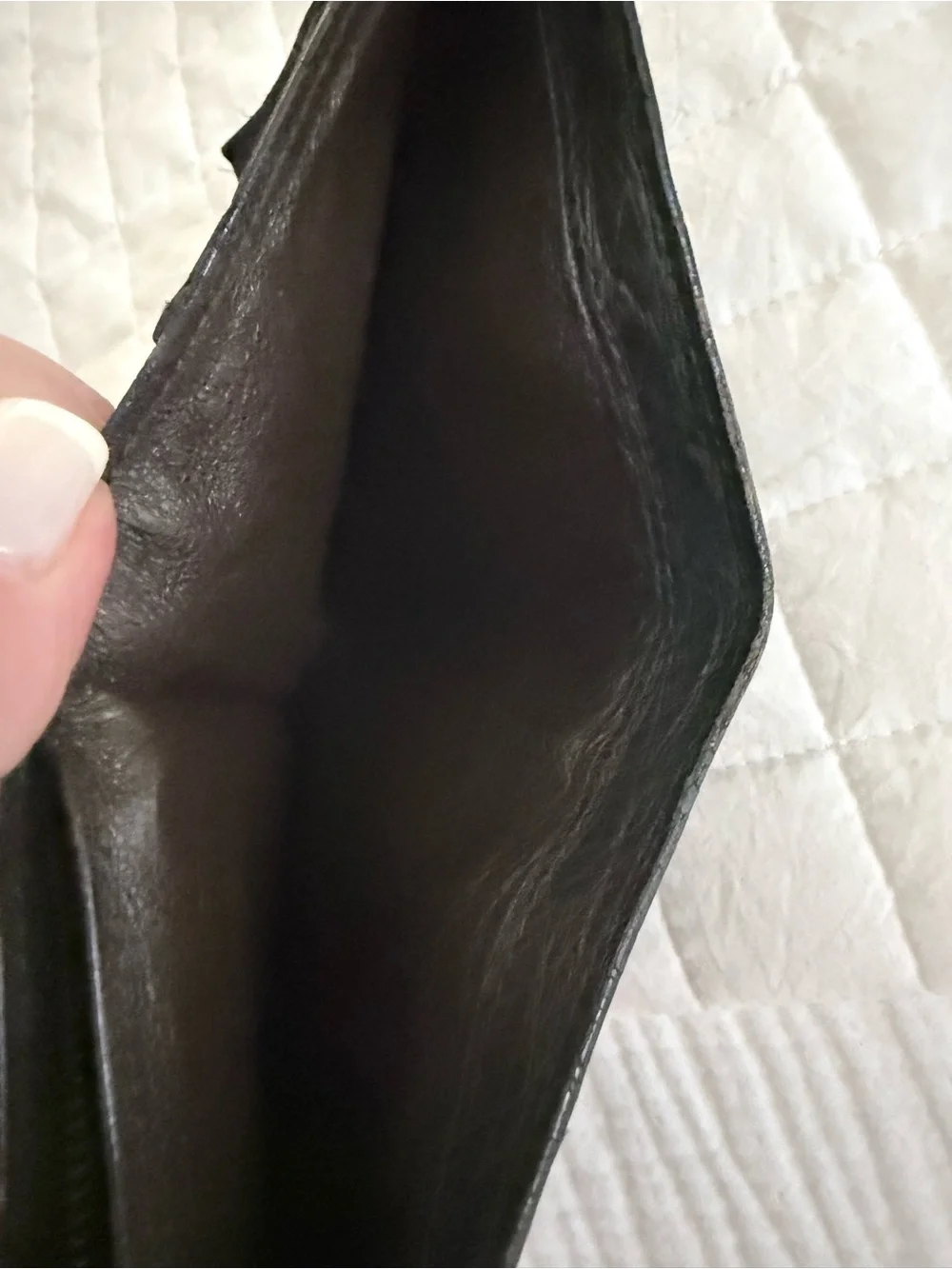 Women’s Bottega Veneta Black Ostrich-Leather Wallet!